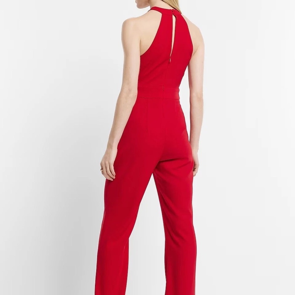 Size 14 Red Halter Jumpsuit - Picture 4 of 12